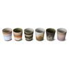 70s ceramics coffee mugs elements set of 6