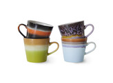 70s ceramics cappuccino mugs solid set of 4
