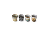 70s ceramics egg cups granite set of 4