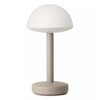 Bug table light beige frosted