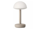 Bug table light beige frosted
