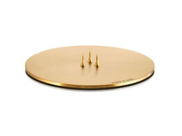 Candle plate L mat goud