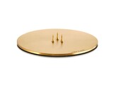 Candle plate L mat goud