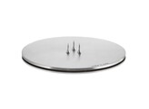 Candle plate L mat zilver
