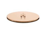 Candle plate L glans rose gold
