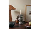 Yara candle holder L brown spot