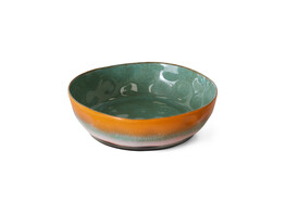 70s ceramics pasta bowl golden hour per stuk