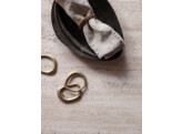 Flow napkin rings set of 4 brass