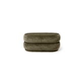 Pouf oval faded forest