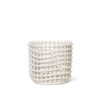 Ceramic basket L off-white