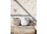 Ceramic basket L off-white