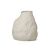 Vulca vase L off-white stone