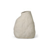 Vulca vase M off-white stone