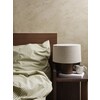 Post table lamp base solid with eclipse lampshade short sand