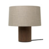 Post table lamp base solid with eclipse lampshade short sand