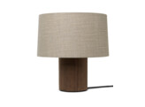 Post table lamp base solid with eclipse lampshade short sand