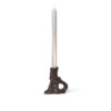 Dito candle holder single dark brown