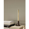 Dito candle holder single dark brown