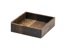 Wood box square S oak smoked