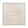 BLANCHE - canvas met kader - grenen hout - L 100 x W 5 x H 100 cm - wit