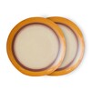 70s ceramics dinner plate coconut per stuk