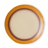 70s ceramics dinner plate coconut per stuk