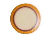 70s ceramics dinner plate coconut per stuk