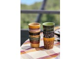 70s ceramics coffee mug sunset