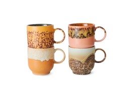 70s ceramics cafe mugs cape set of 4