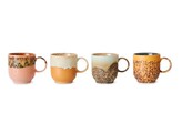 70s ceramics cafe mugs cape set of 4