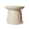 Earthenware side table L cream
