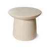 Earthenware side table L cream