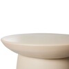 Earthenware side table L cream