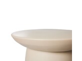 Earthenware side table L cream