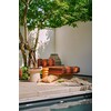 Earthenware side table L cream