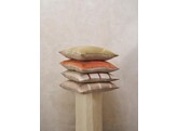 Senti stripe Cushion linen brown