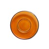 70s glassware set of 4 saucers amber brown