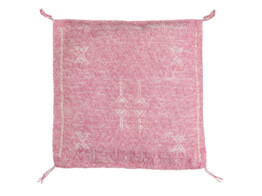 MOIRA - kussen - sabra vezels - L 45 x W 45 cm - licht roze