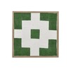 ILLUSION - muur deco - papier mache / dennenhout - L 60 x H 60 cm - groen
