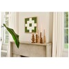 ILLUSION - muur deco - papier mache / dennenhout - L 60 x H 60 cm - groen