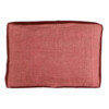 ALPHA BORDERS - kussen - linnen / velvet - L 60 x W 40 cm - framboos