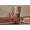 CORDOBA - tafellamp - terracotta / jute - DIA 25 x H 42 cm - zwart