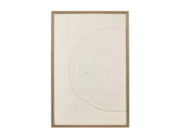 ILLUSION - muur deco - papier mache / dennenhout - L 60 x H 90 cm - wit
