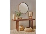 CORDOBA - tafellamp - terracotta / jute - DIA 25 x H 42 cm - terracotta