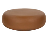 PRETORIA - poef/bijzettafel - kalkpleister - DIA 70 x H 25 cm - terracotta
