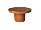 PIASTRO - salontafel - kalkpleister - DIA 60 x H 32 cm - terracotta