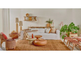 PIASTRO - salontafel - kalkpleister - DIA 60 x H 32 cm - terracotta