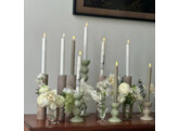 Bobbin sage candle stick 10cm