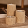 Waxinelichthouder cilinder travertine S
