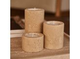 Waxinelichthouder cilinder travertine S